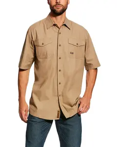 Ariat Men's Men'S Rebar Made Tough Venttek Short Sleeve Work Shirt - 10025391