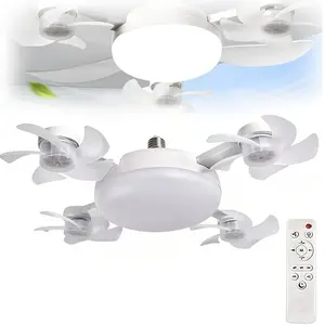 2 in 1 Ceiling Fan Light, 3 Speed Adjustable Fan Light with Remote Control, Modern LED Ceiling Fan Light for Home Living Room Bedroom Decor
