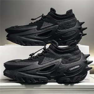 Men’s mesh sock shoes—casual footwear with a multifunctional sporty style, soft soles that add height, suitable for outdoor activities. outdoor fun