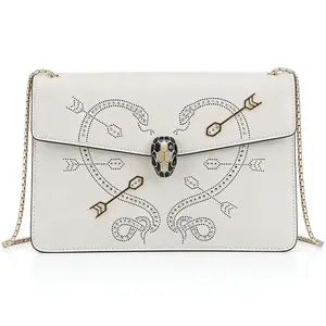 Pre-owned Bvlgari White Serpenti Forever Snakehead Shoulder Bag 27.5cm th260411031