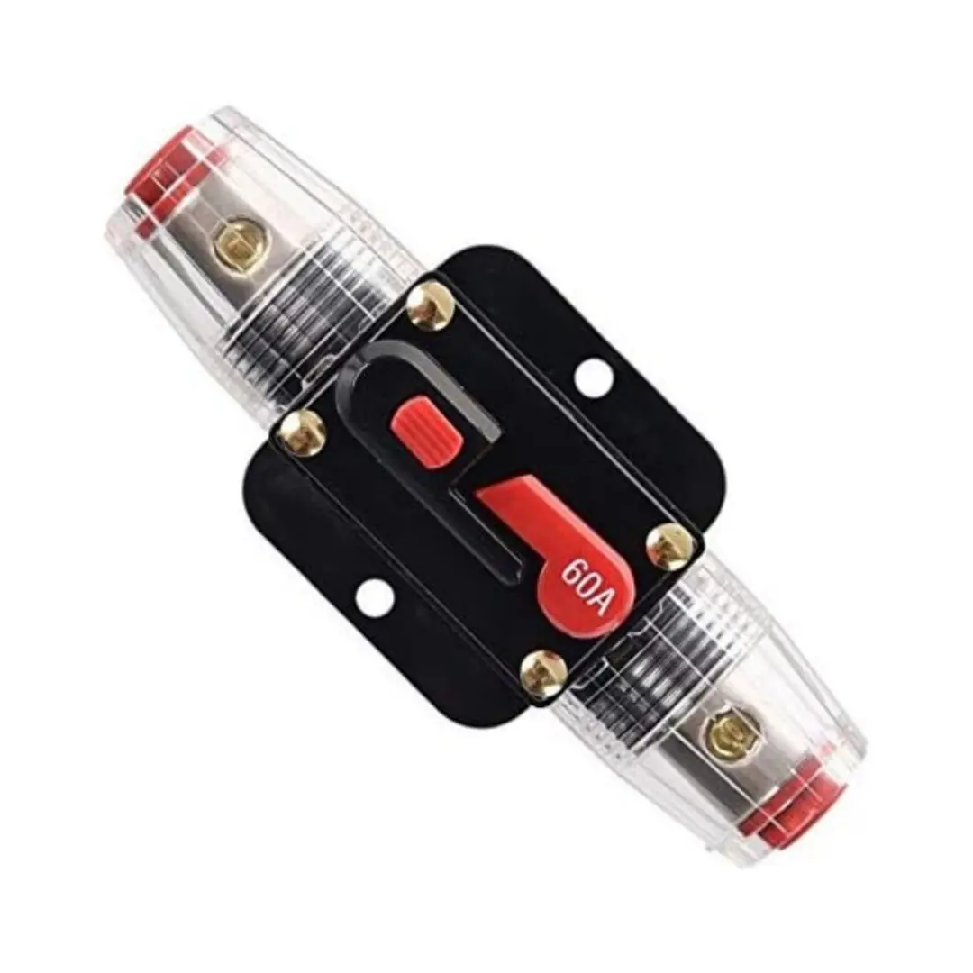 60 A Fuse Holders Inline Circuit Breaker for Car Audio and Amps Overload Protection Reset Fuse Inverter 12V-24V DC Replace Fuses Quality Control