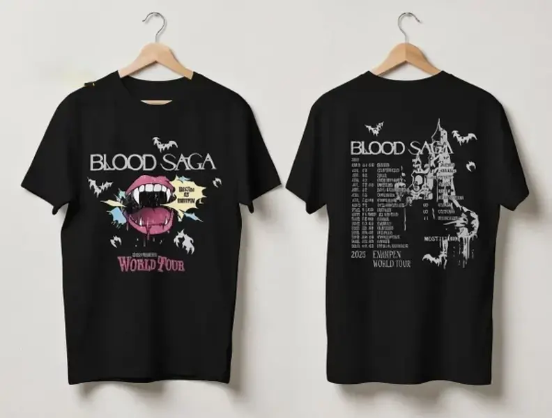 Blood Saga 2026 World Tour Vampire Graphic T-Shirt 2026