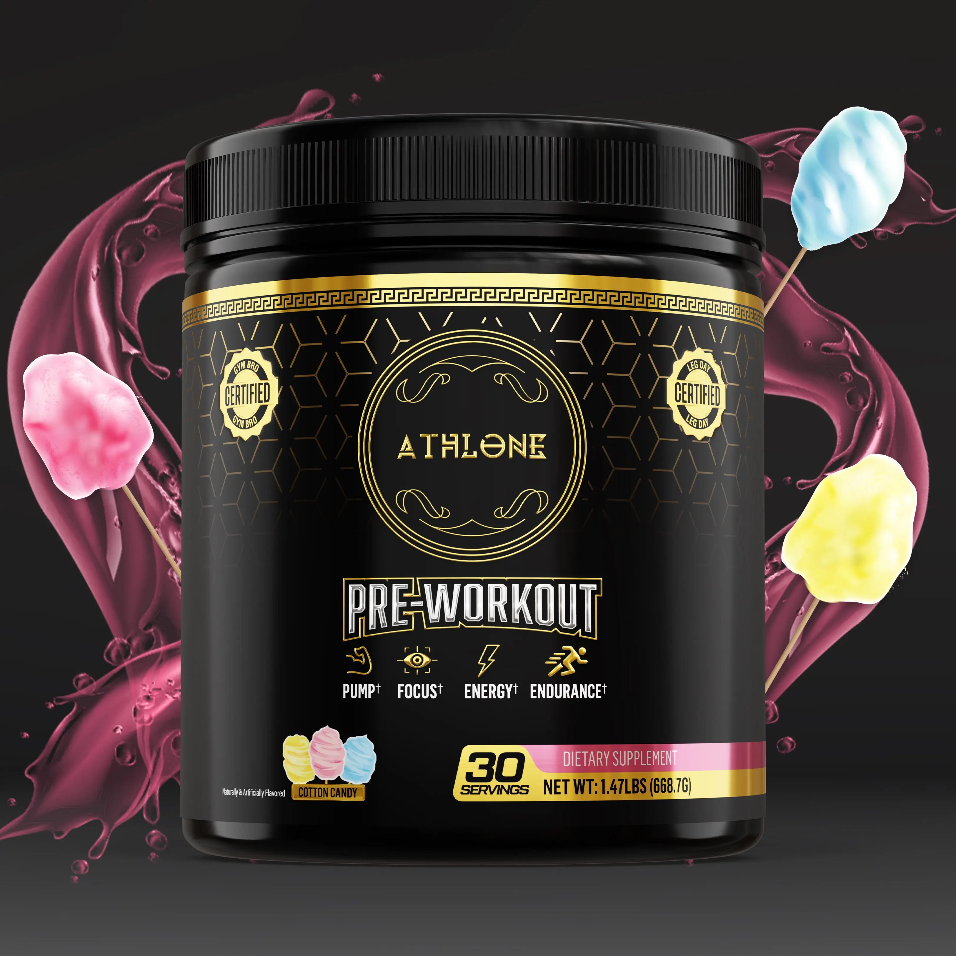 Athlone Pre Workout Performance blend - Massive Pumps, Energy, Focus, Endurance and Nitric Oxide Booster Healthcare Fitness Supplement Dietary