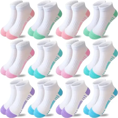 12 Pairs White(6 Colors)