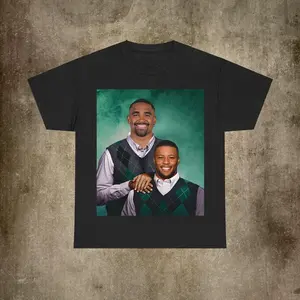 (No Frame) Philadelphia Football Jalen Hurts, Saquon Barkley Step Brothers Poster Funny T-Shirt Classic Cotton