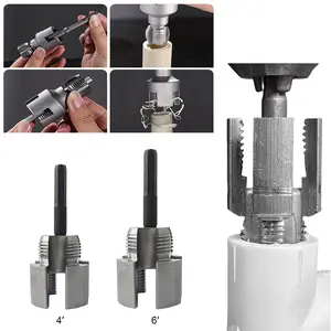 2X 6" New Pipe Thread Cutting Tool Integrated Internal External Pipe Threading Tool Electric Drill Compatible PVC Pipe Threader Kit Pipe Sizes Rethreading Tool Plumbing Repair