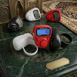 LED Counter Prayer Electronic Counter Finger Counter Clicker Ring Counter Knitting, For Zikr, Chanting, Chanting Women Men Muslims Items Gift, Golf, Fishing, Record Traffic, Warehouse Points, Game, Sports, Counters machine Tasbih Digita