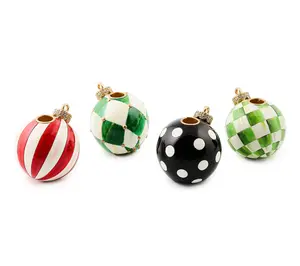 MacKenzie- Childs Set of 4 Ornament Candle Holders MacKenzie- Childs Set of 4 Ornament Candle Holders