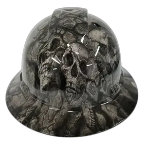 Gray Skull Canyon Camo - Custom Hydro Dipped Full Brim Hard Hat