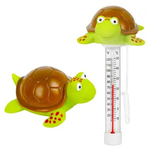 X-TBT88 Floating Pool Thermometer, Large Size Easy Read for Water Temperature with String - Swimming Pools, Spas, Hot Tubs, Ponds (Turtle)