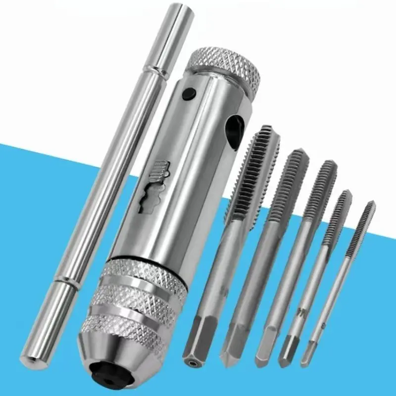 M3-M8 Adjustable Tap Wrench, Manual Tap Tool with Reverse Switch, Hand Tap Accessories, Professional Hand Tool for Home & Office
