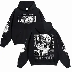 Sleep Token Unisex Hoodie For Autumn Winter Thick Warm Sleep Symbol Fan Style Retro Print Versatile For Ins Street Style Couples Outfits Top Choice For Boyfriend Gift Fabric Menswear Casual Fit RYER