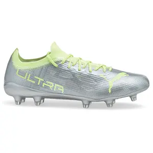 PUMA Womens Ultra 1.4 Metallic Firm GroundArtificial Ground Soccer Cleats Cleated, Firm Ground, Turf - Silver