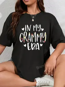 100% Cotton Unisex In My Grammy Era Flower Letter Floral Cute Gifts For Grammy T-Shirt