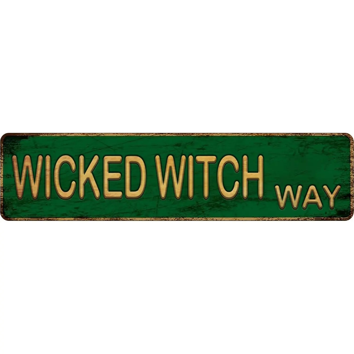 1pc Vintage "WICKED WITCH WAY" Metal Tin Sign| 4x16 Inch Retro Street Sign for Home, Bar & Cafe| Witch-Themed Wall Decor with Pre-Drilled Holes| Multiple Style Options for Halloween, Gothic & Year-Round Decor| Home & Kitchen Accent