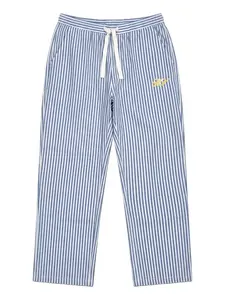 Maison Verne Striped Linen Pants - Casual, Old Money, Stockholm Style, Lightweight, Linen Trousers, For Summer, Grisch, Striped Linen Pants, Cotton/Linen