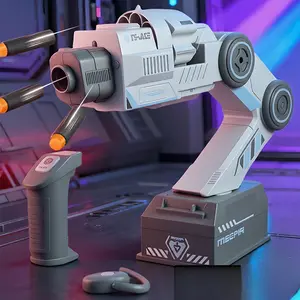 Electric Mechanical Arm Toy with Gesture Sensing Follow Control, Phantom Tracking Cannon & Soft Dart Launcher for Boys