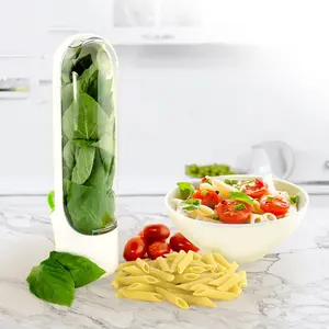 Portable Plastic Kitchen Food Storage Container - Bottle for Herbs, Vegetables