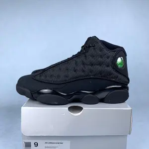 Black Cat 3M reflective Black Cat new Men's lace-up outdoor sports shoes Breathable casual running shoes