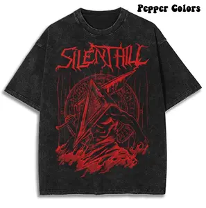 Silent Hill Pyramid Head Game Washed T-Shirt Clothing, Menswear Top, Retro Silent Hill Game Tshirt, silent hill mariashirt