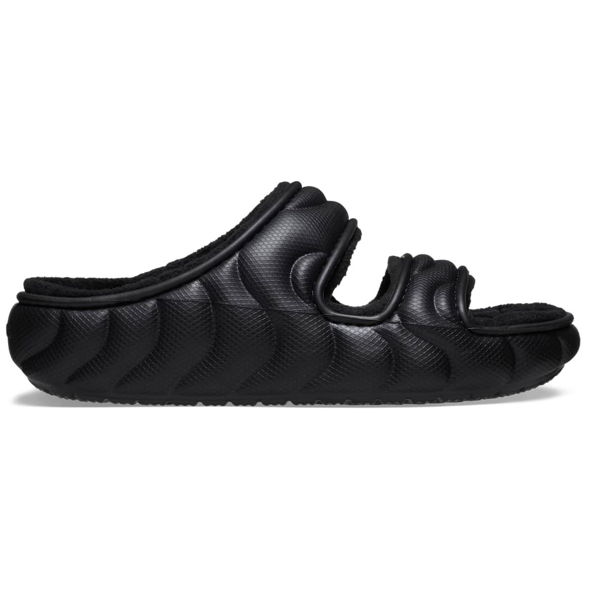 Crocs Adult Overpuff Classic Cozzzy Fleece-Lined Sandals, Fuzzy House Slippers
