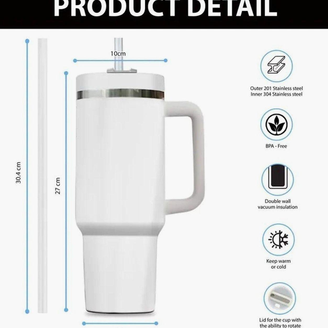 Iron Maiden 40oz Tumbler With Handle – Insulated Stainless Steel Travel Mug, Heavy Metal Fan Gift