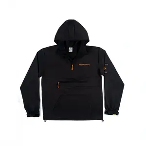Trap Genius Nylon Pullover Hoodie Black