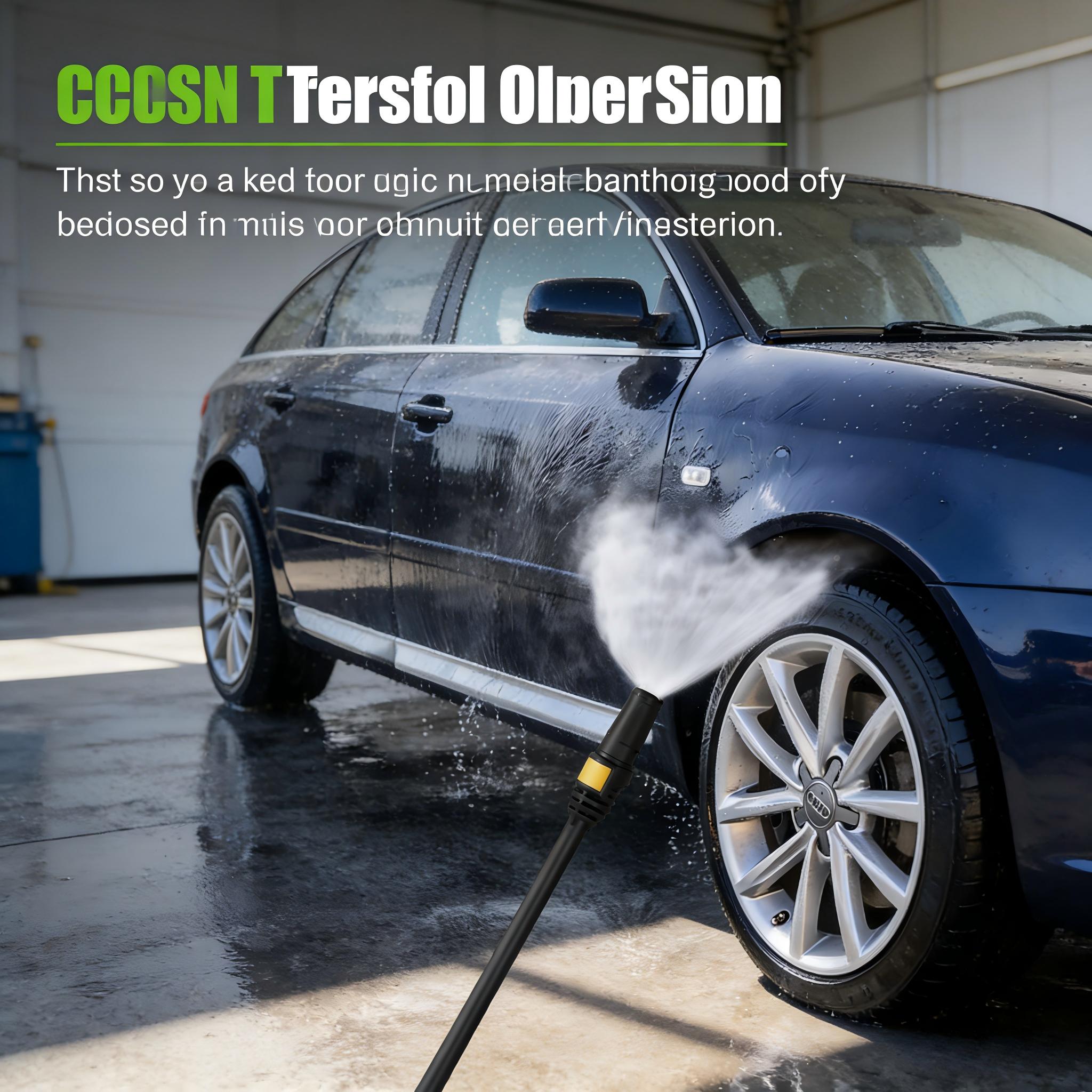 Electric high-pressure washer, US plug, metal construction, car fence and yard cleaning tool, includes hose accessories