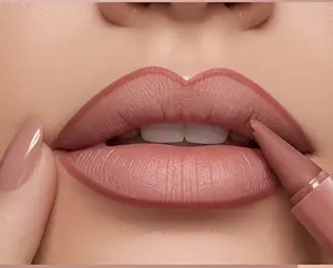 Qibest Matte Rotating Lipstick Pen, Long-Lasting Easy Application, Natural Waterproof, Non-Sticky,6 Colors Available, Daily Commute Use