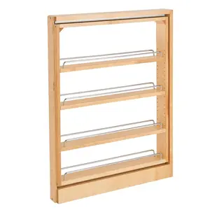 Rev-A-Shelf 3" Pull-Out Base Filler Cabinet Organizer Spice Rack, 432-BFBBSC-3C