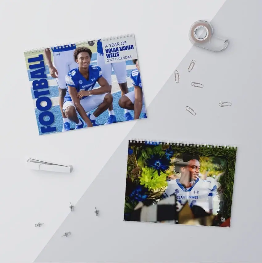 Nolan Xavier Wells Football NXW Graphic Calendar 2027