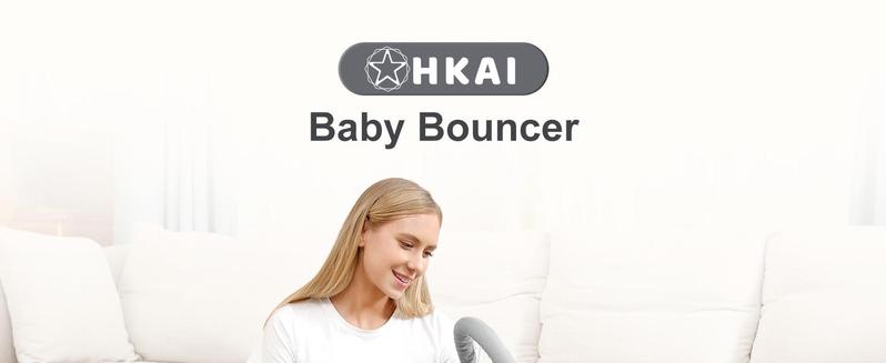 【New Year Gift】 Portable Baby Bouncer Seat for Babies 4-18 Months, 100% Cotton Fabrics, 3 Modes of use with Rocker and Stationary Options, Infant Rocker Chair with Hanging Toys Swing Set Swing Trainer Newborn Sensory