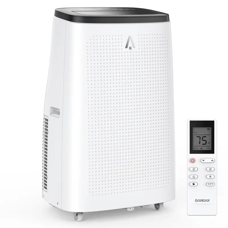 ACEKOOL 14000BTU Portable Inverter Aircon - Quiet Multi-Mode AC Unit with Remote Control, Dehumidifier, Fan Mode, 24-Hour Timer, Window Installation Kit for 700 sq ft Homes
