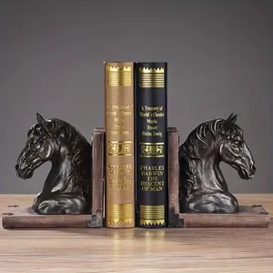 Horse Head Book Stand - 1pc Horse Bookend for Home Room Living Room Office Decor - Display Cabinet, Office Desktop Decoration Ornaments