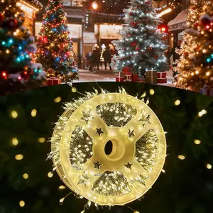 Christmas tree decorative lights, LED copper wire firework string lights, Christmas decorations, USB interface, with remote control, suitable for indoor and outdoor decoration, a party essential.