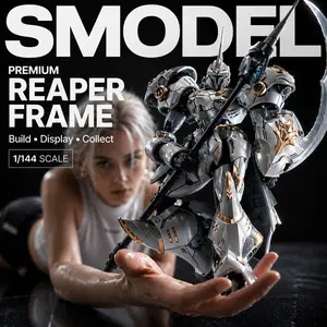 1/144 Scale Iron Sickle Sci-Fi Mecha Model Kit, Model Set, Detailed Assemble Figure with Reaper Scythe and Shield, High-End Desktop Collectible 14cm/5.5in