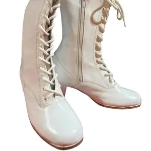 Adelita White Adelita Boots For Hers Dancing Shoes For Women Lace-Up Design Stylish & Functional All Seasons Comfortable & Functional Dance Boots
