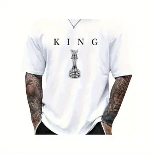 100% Cotton King Pattern Printed T-Shirt Men'S Casual Fashion And Comfort Cotton Round Neck Short Sleeve Half Sleeve Retro Top Men'S Multi-Functional Daily Wear Ivan Cornejo Merch Graphic Tees Shirts Men Men Gifts Golf Gift T-Shirt For Men And Women