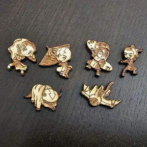 Collectible Wooden Pins: Avatar the Last Airbender