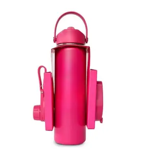 22oz Wide Mouth Water Bottle with 3 Lids - Orchid Pink, Perfect for Travel and Outdoor Activities Drinkware Stainless