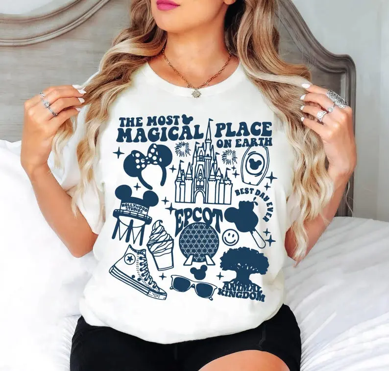 Family Theme Park Vacation Shirt, Fairytale Castle Graphic Tee, Matching Family Travel T-Shirt, Summer Vacation Outfit