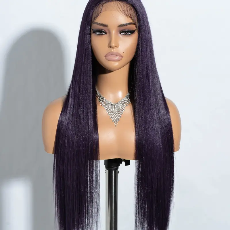 30-Inch Silky Straight Lace Front Synthetic Wig, Glueless HD Lace Wig, Heat Resistant Fiber, Pre-Plucked Hairline with Baby Hair, Transparent Lace Frontal Wig for Women, Beginner-Friendly Wig, Glueless Straight Wigs