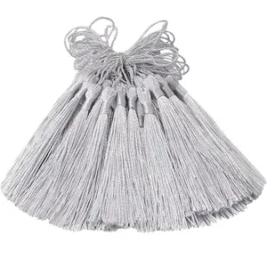 100 count 5 Inches  Silky Floss Soft Craft Bookmark Tassels with Loops for DIY,  Making, Graduation Tassel,Bookmarks,Souvenir ()