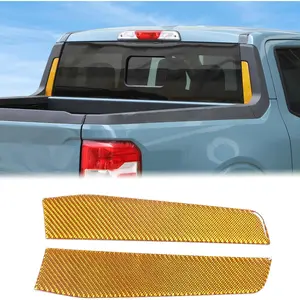 Aunginsy Rear Glass Side Anti-Scratch Cover Trim Compatible with Ford Maverick 2022-2025, Carbon Fiber Pickup Truck Rear Bucket Slot Side Anti-Scratch Cover Protective Pad Sticker Exterior Accessories