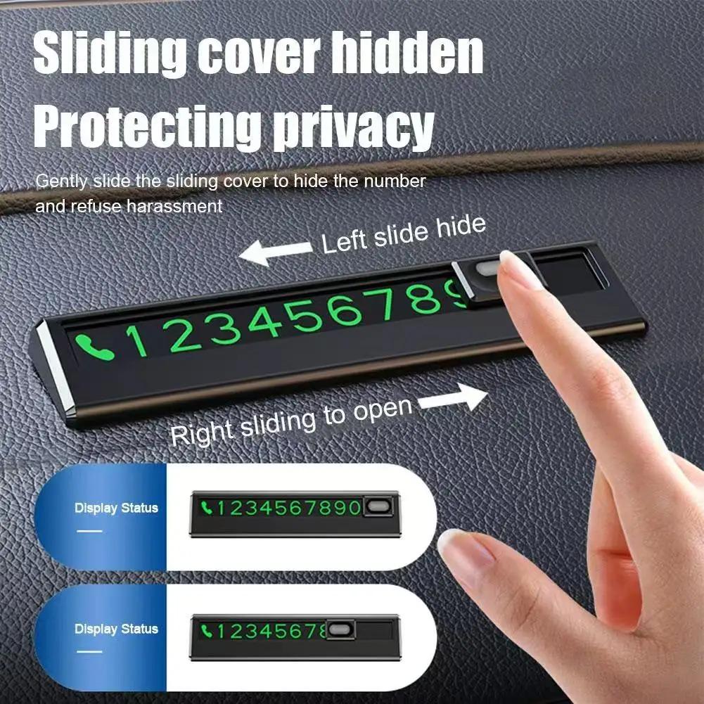 1pc Beautiful and Simple Temporary Parking Number Plate,with 5 Sets of Numbers, Economical and Practical 1pc Beautiful and Simp