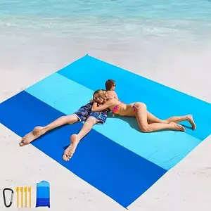 Large Lightweight Outdoor Beach Blanket for 4-7 People, Sandproof Picnic Mat, Perfect for Beach Travel, Camping, Hiking