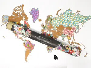 Jetsettermaps National Flowers World Scratch Your Travel Map