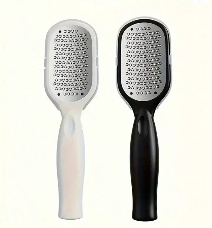 Set Of 2 Hypoallergenic Metal Foot Files And Scrapers - Perfect For Smoothing And Cleaning Dry Skin, Great For Removing Thick Skin, Essential Foot Care Tools | Hypoallergenic Foot Care | Sturdy Foot Care Instruments