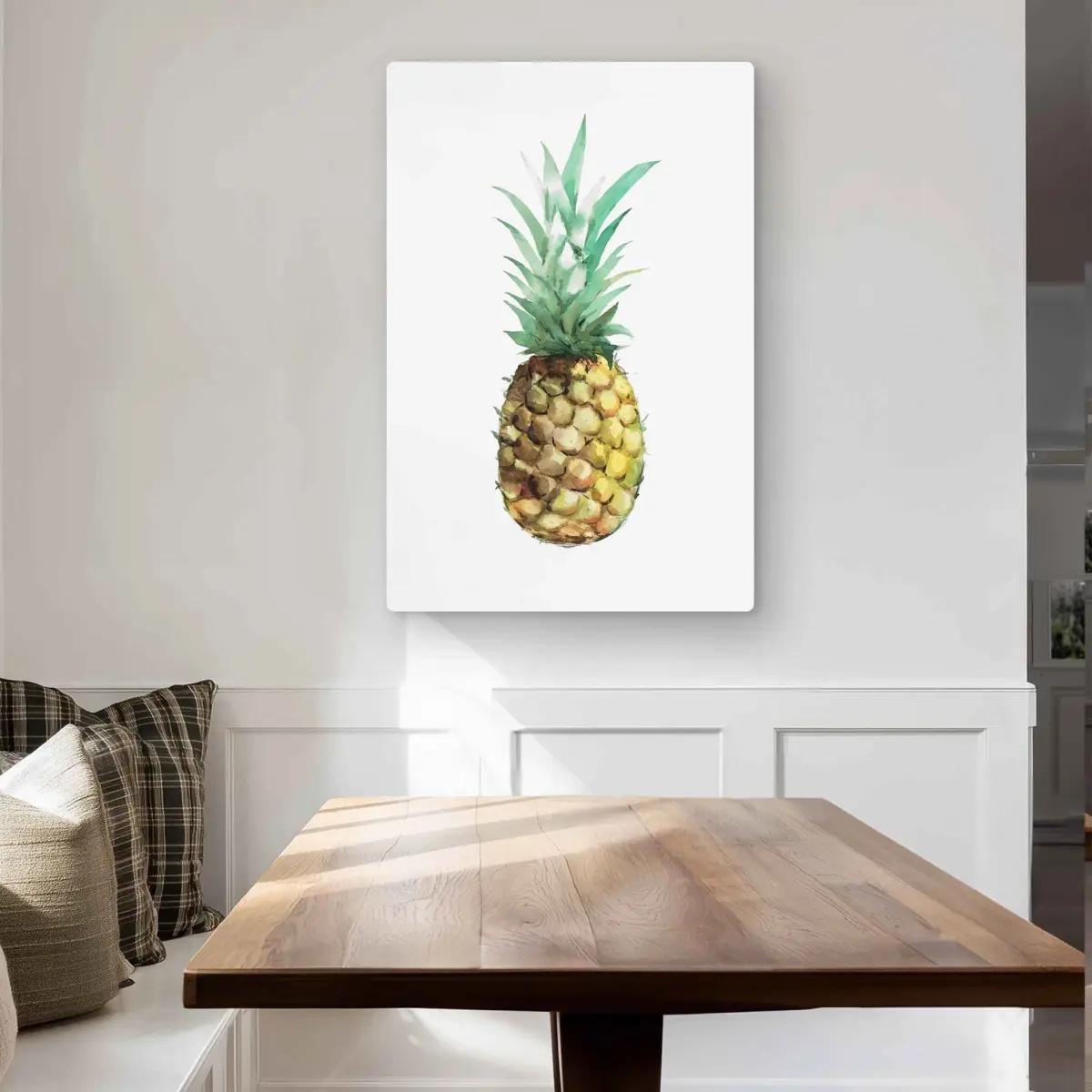 Begin Home Decor C1MP24364ERN6F 24 x 36 in. Watercolor Pineapple Wall Art - Exotic Food Metal Print