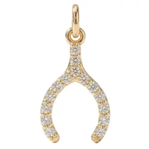 Wishbone Mini Charm Pave Diamonds